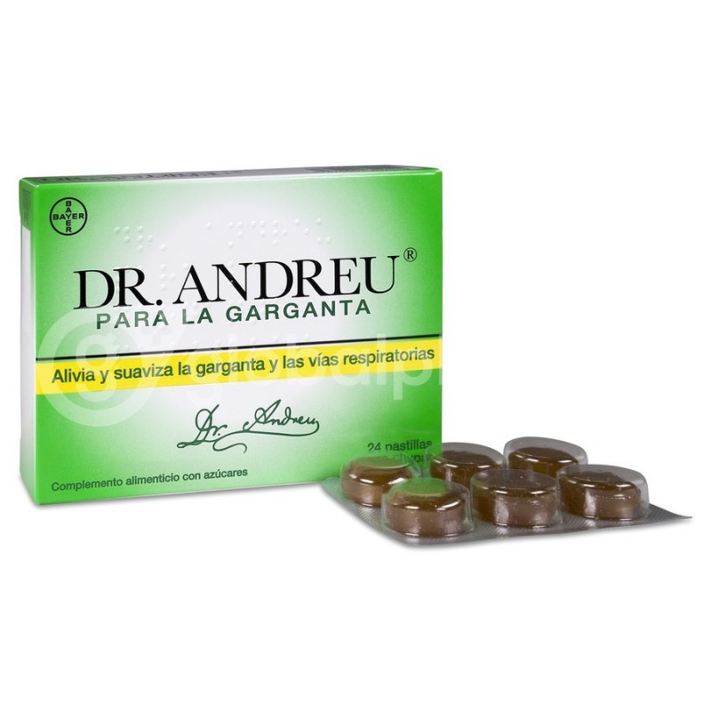 Bayer Pastillas Del Dr Andreu Para La Garganta 24 Unidades