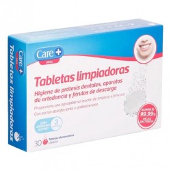 Care+ Tabletas Limpiadoras, 30 Unidades