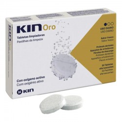 Kin Oro Tabletas Limpiadoras de Prótesis Dental, 30 Tabletas...