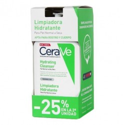 Duplo CeraVe Limpiadora Hidratante Piel Normal y Seca 25% Dto 2ªUd,...