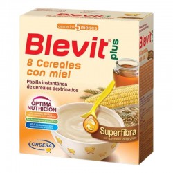 Blevit Plus 8 Cereales Miel Superfibra, 600 g