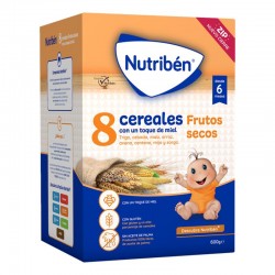 Nutribén 8 Cereales y Miel Frutos Secos, 600 g