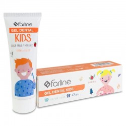 Farline Kids Gel Dental Infantil Fresa, 75 ml