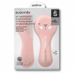 Suavinex Set Cepillo-Peine Rosa, 1 Unidad