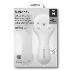 Suavinex Set Cepillo y Peine Blanco, 1 Unidad