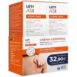 Duplo LETI AT4 Crema Corporal, 200 ml+ 200ml