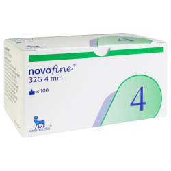 Novofine Aguja 32g, 4 mm 100 unidades