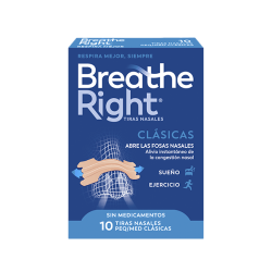 Breathe Right Tira Adhesiva Nasal Talla Grande, 10 Unidades