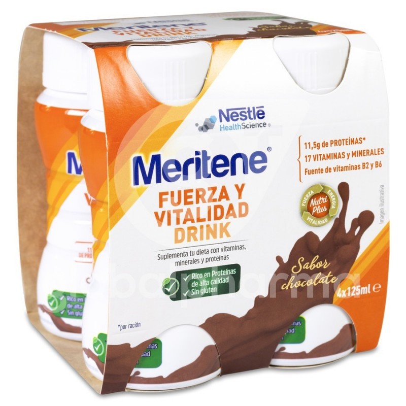 MERITENE FUERZA Y VITALIDAD DRINK PACK CHOCOLATE