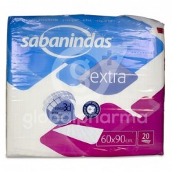 Sabanindas Extra 60X90, 20 Uds