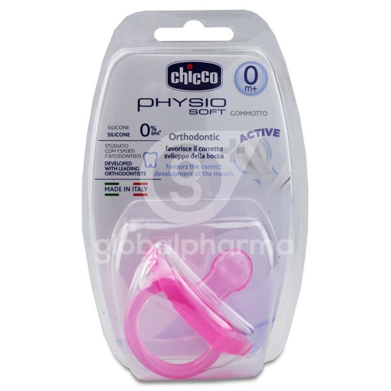 Chupete silicona chicco physio soft 0-6m rosa