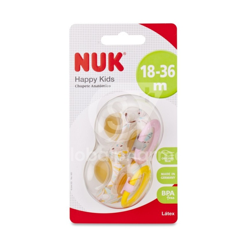 NUK Chupete Para Nature Látex 18-36 meses rojo / crema 2-pack 
