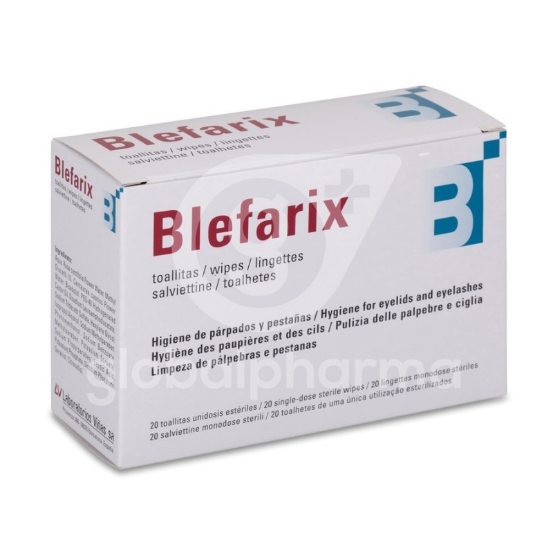 Blefarix Limpieza de párpados y Pestañas 50 Toallitas Estériles - Farmaten