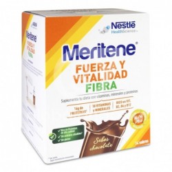 Nestle Meritene® Fuerza y Vitalidad con Fibra Sabor Chocolate, 14 sobres