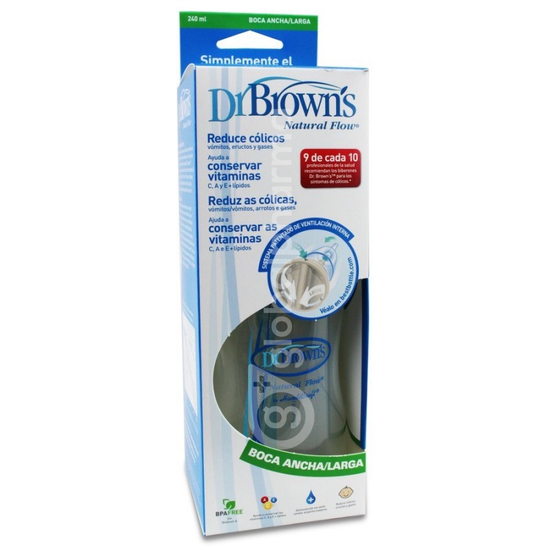 Dr. Browns Biberón Reduce Colicos - Caja de 1 unidad de 240 ml