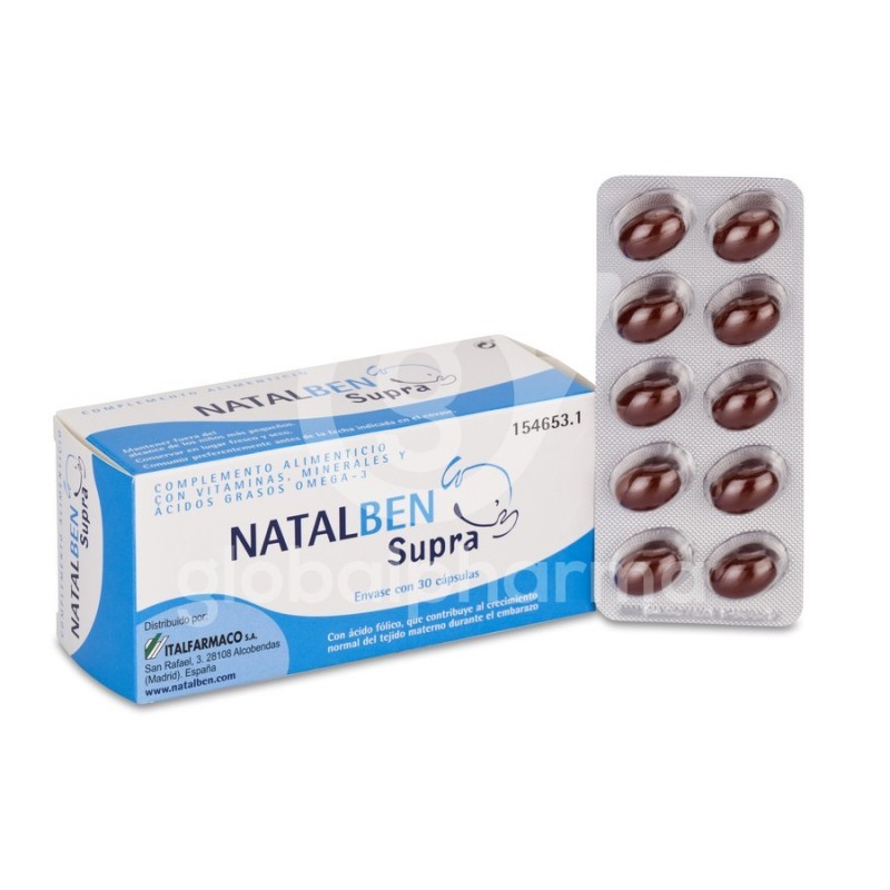 Natalben Supra 30cáps - Farmacia Cuadrado