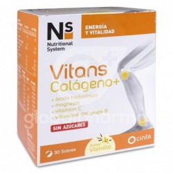 Ns Vitans Colágeno+ Vainilla, 30 Sobres