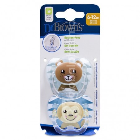 Dr browns chupetes prevent silicona 0-6 meses 2 uds - Salunatur