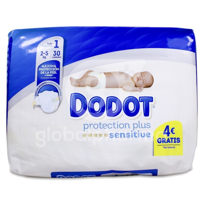 Dodot Pañales Protection Plus Sensitive, Talla 2, para Bebes de 4 a 8 kg -  34 Pañales : : Bebé
