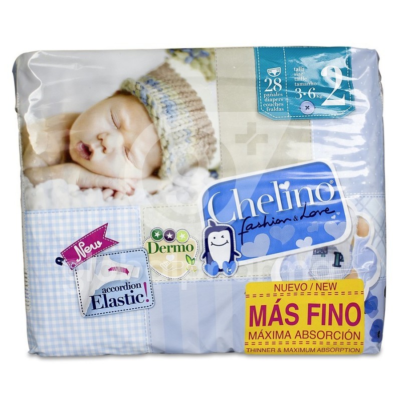 CHELINO PAÑAL INFANTIL FASHION & LOVE T-4 (9-15 KG), 36 PAÑALES