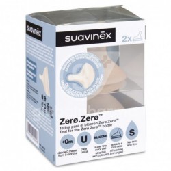 Suavinex Zero Zero Tetina Anticólicos de Silicona Flujo Lento, 2 Uds