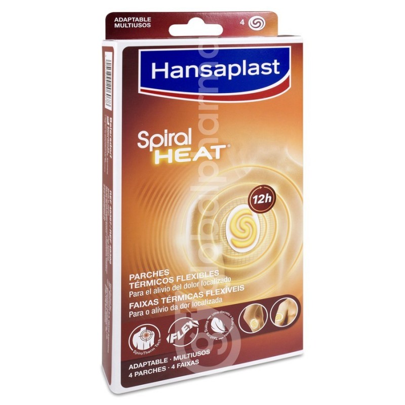 Hansaplast Spiral Heat Parches Térmicos Adaptables, 4 uds