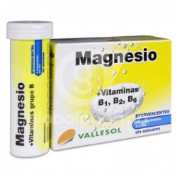 Vallesol Magnesio + Vitaminas B, 24 Comprimidos Efervescentes