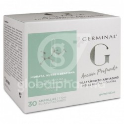 Germinal Acción Profunda Antiaging Pieles Mixtas y Grasas, 30 Ampollas