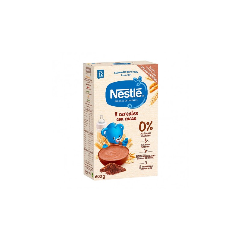 Papilla de cereales Hero Baby 8 cereales con cacao