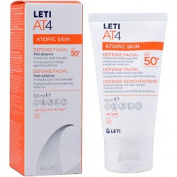 LETI At-4 Crema Facial SPF 20 Piel Atópica y/o Seca, 50 ml